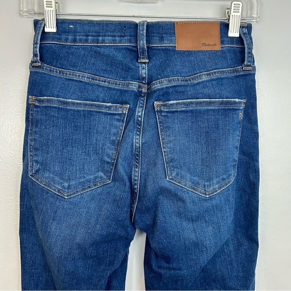 Madewell 10" High-Rise Skinny Jeans In Hannah Wash Button Fly Blue Denim Size 24 - Picture 10 of 14